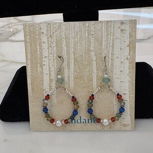 Sundance Catalog Lapis, Green Aventurine, Pearl, etc. Sterling Silver Earrings
